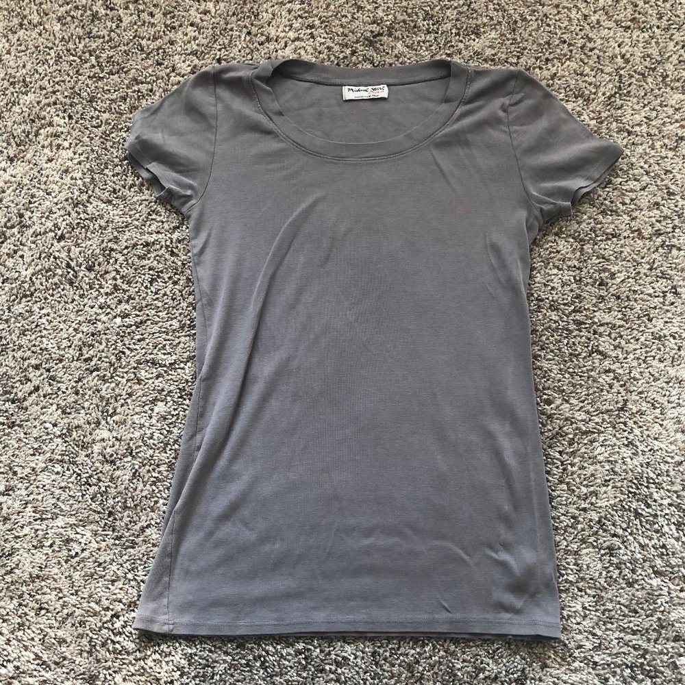 Michael Stars Gray Crew Neck Tee